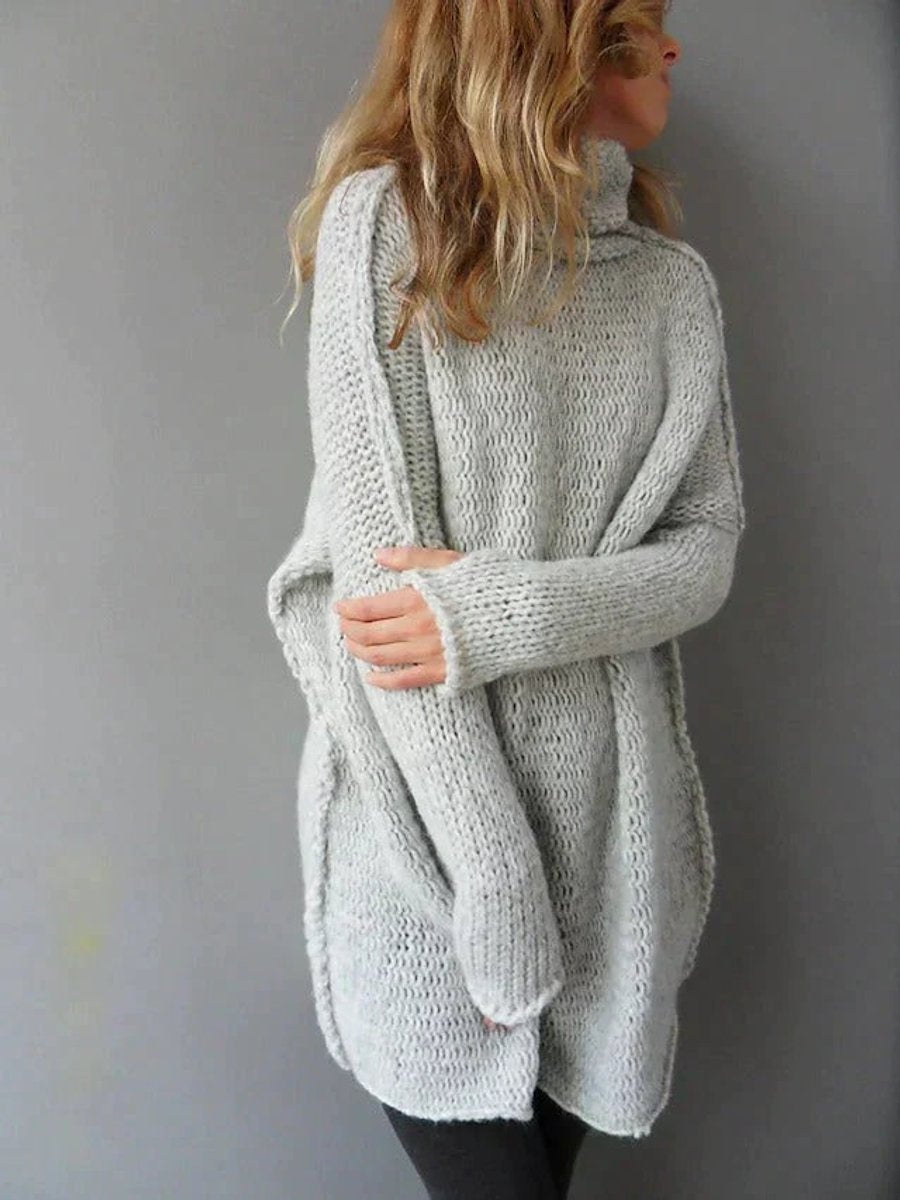Liliana | Camisola de Malha Grossa Oversize Mulher Gola Alta