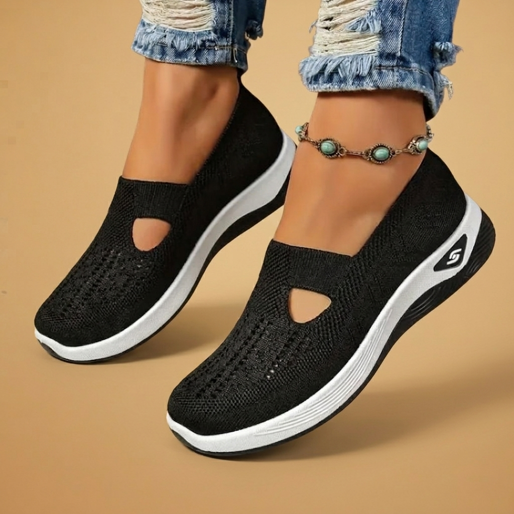 Lúcia | Ténis Slip-On Respiráveis Mulher Malha