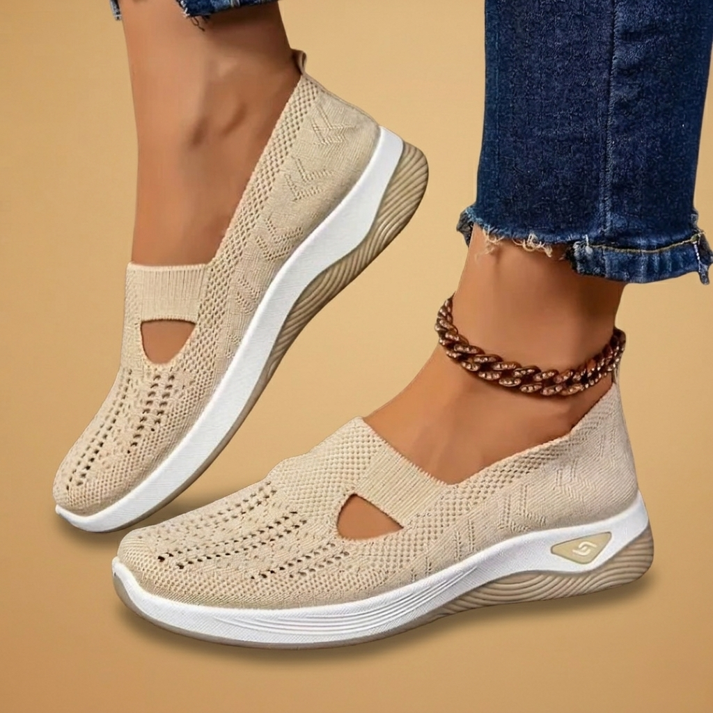 Lúcia | Ténis Slip-On Respiráveis Mulher Malha