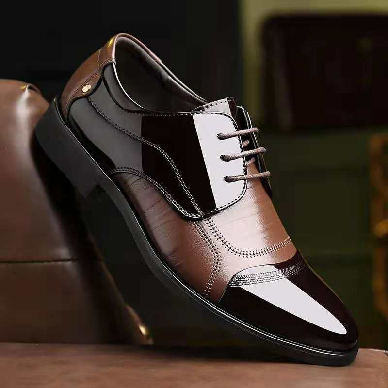 Luís | Sapatos Oxford de Couro Lacado Homem Bico Fino