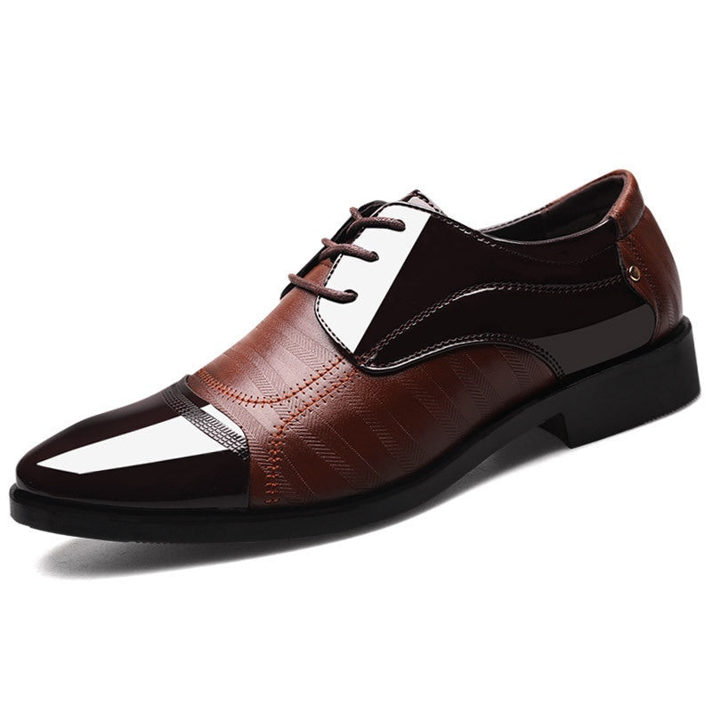 Luís | Sapatos Oxford de Couro Lacado Homem Bico Fino