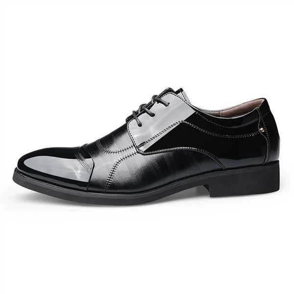 Luís | Sapatos Oxford de Couro Lacado Homem Bico Fino