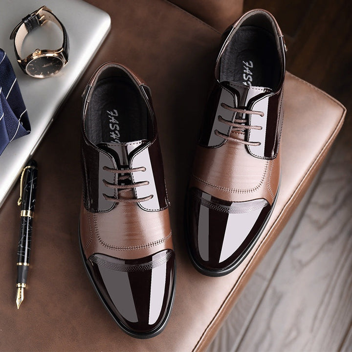 Luís | Sapatos Oxford de Couro Lacado Homem Bico Fino