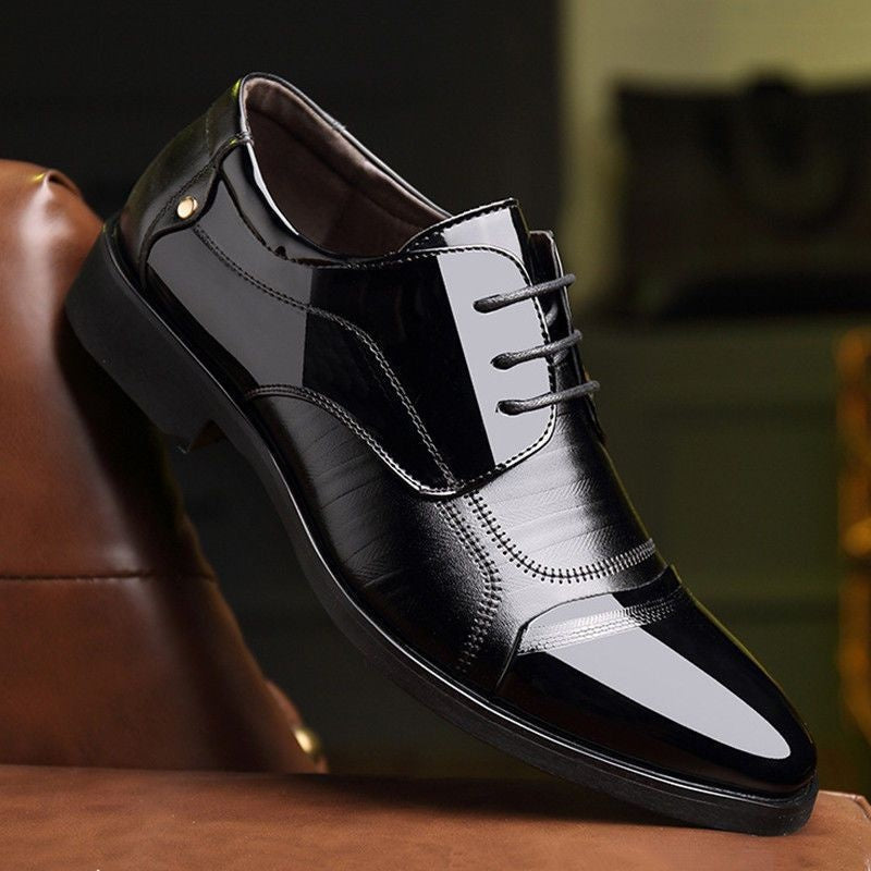Luís | Sapatos Oxford de Couro Lacado Homem Bico Fino