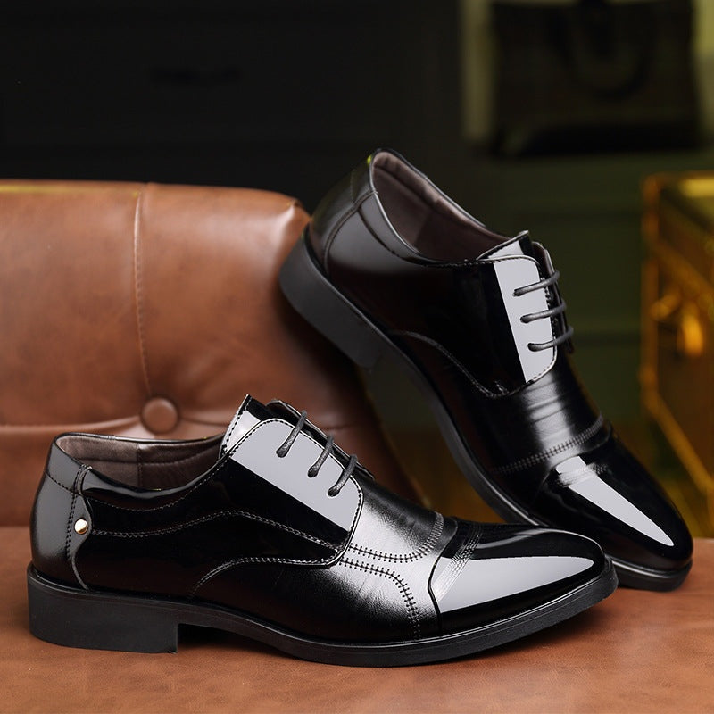 Luís | Sapatos Oxford de Couro Lacado Homem Bico Fino