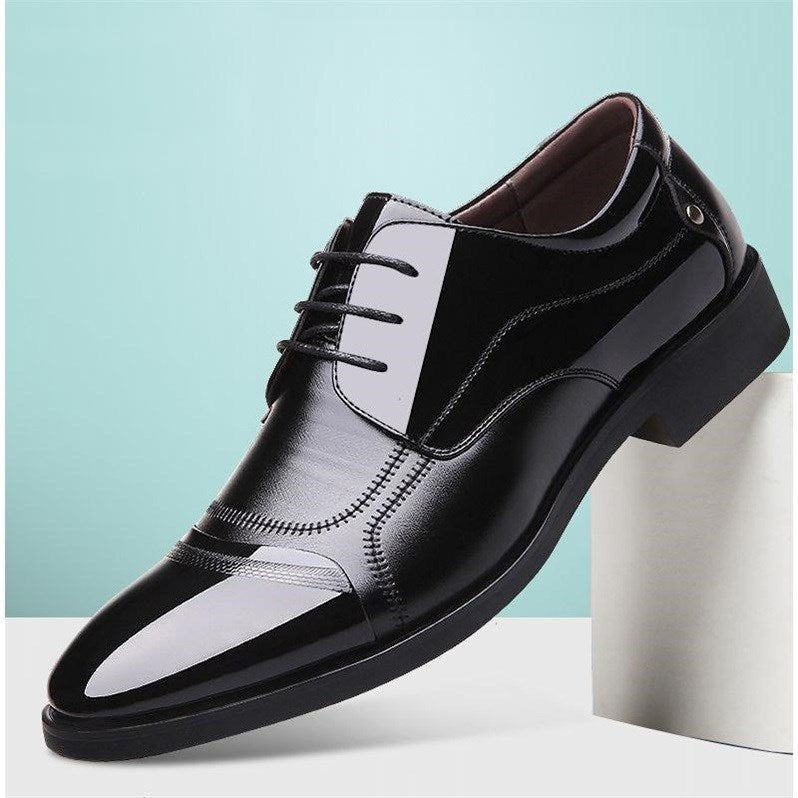 Luís | Sapatos Oxford de Couro Lacado Homem Bico Fino