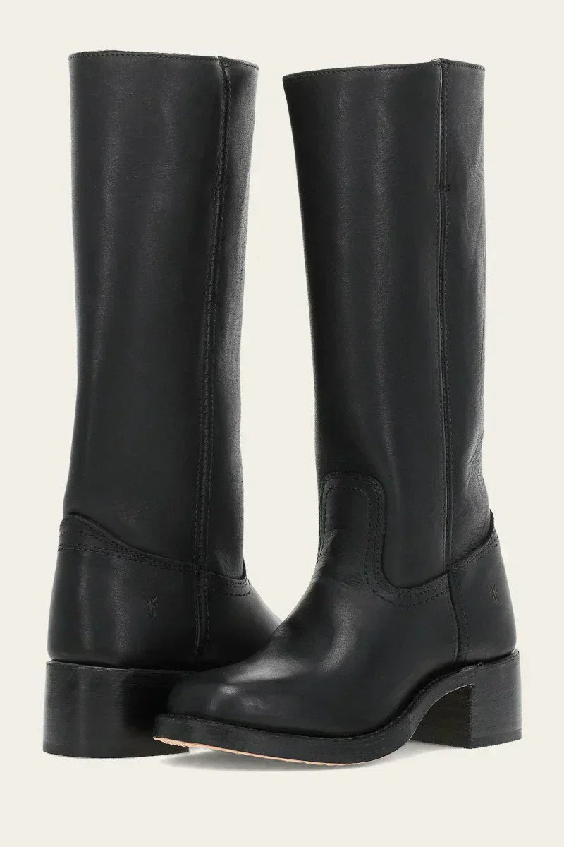 Luísa | Botas Cowboy de Couro Cano Alto Mulher