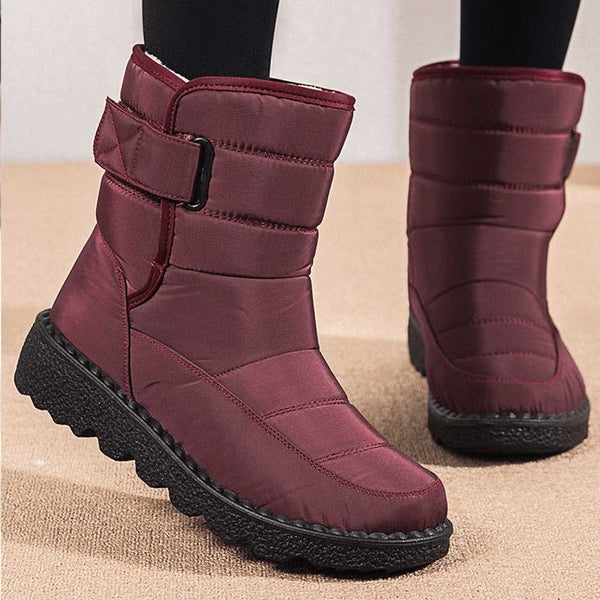 Luísa | Botas de Neve Impermeáveis Mulher Nylon Acolchoado Cano Médio