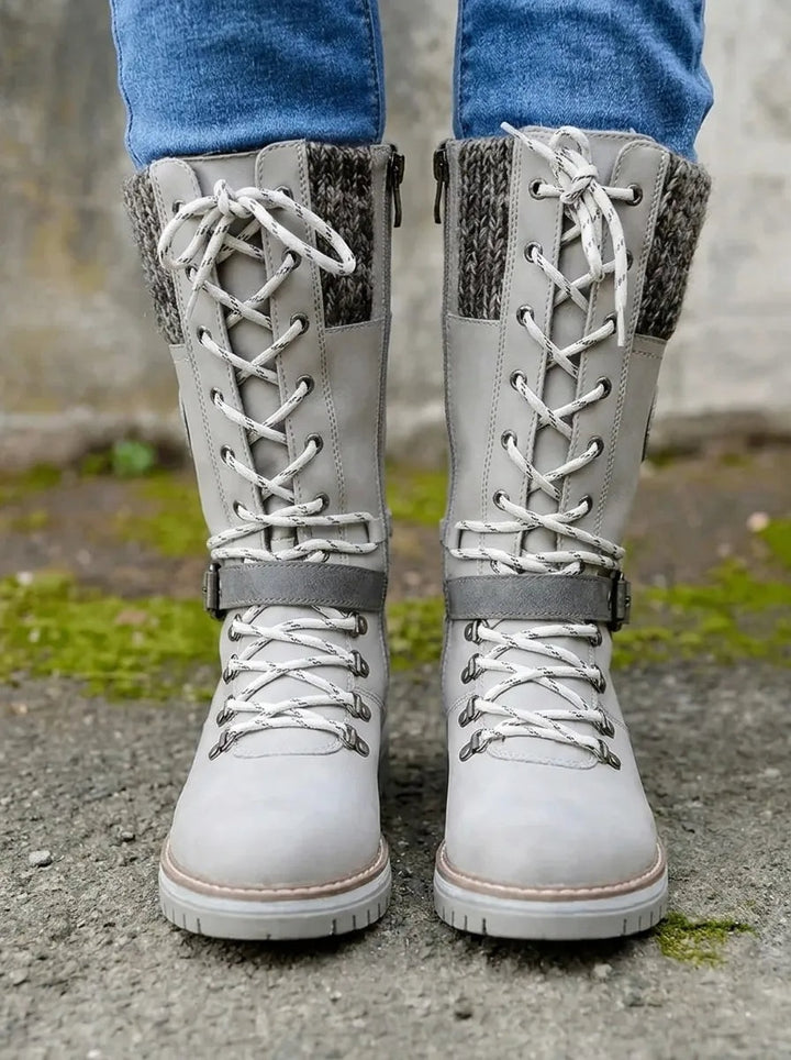 Madalena | Botas Impermeáveis Mulher Cano Alto com Atacadores