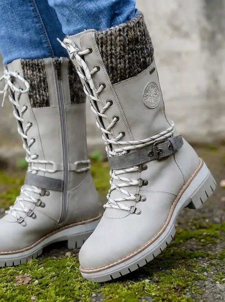 Madalena | Botas Impermeáveis Mulher Cano Alto com Atacadores