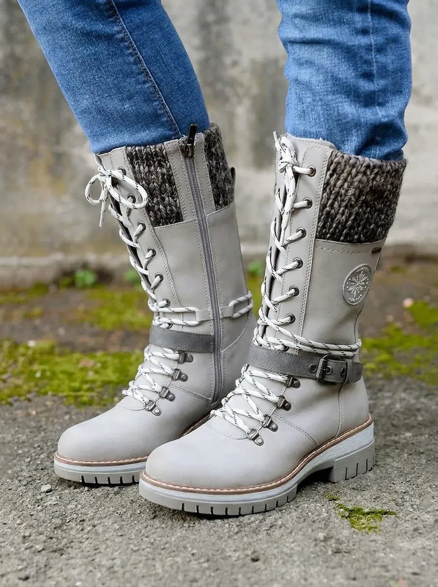 Madalena | Botas Impermeáveis Mulher Cano Alto com Atacadores