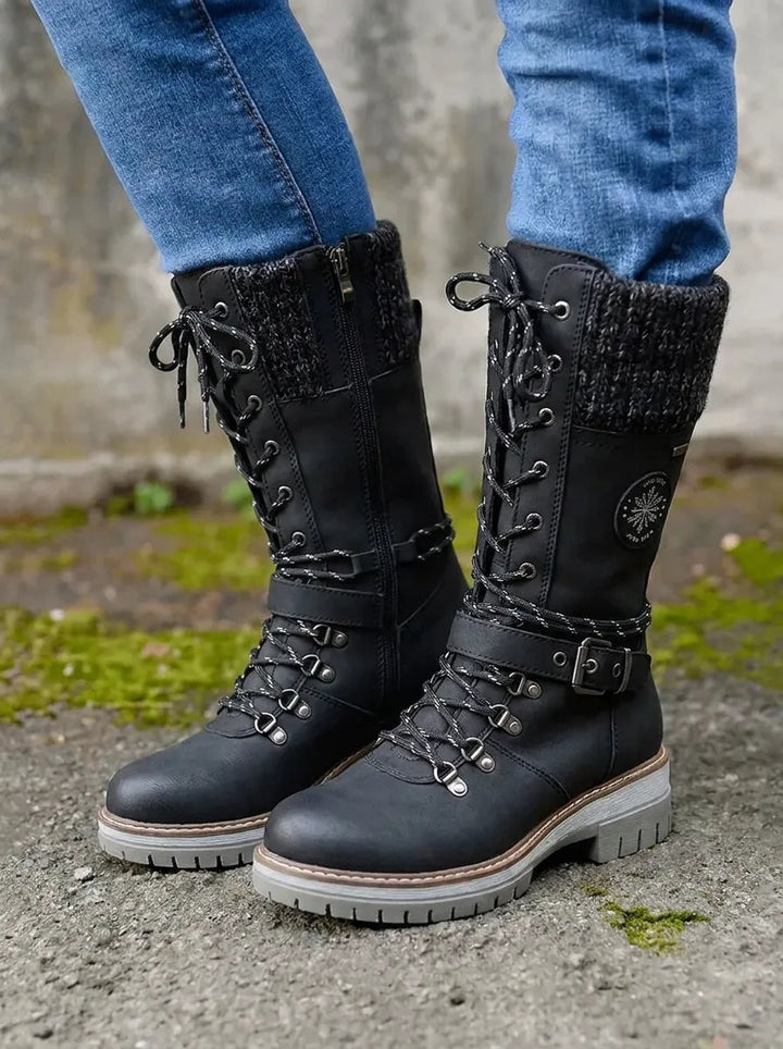 Madalena | Botas Impermeáveis Mulher Cano Alto com Atacadores
