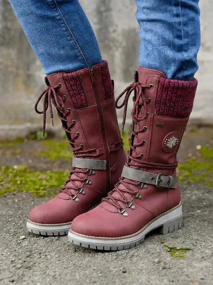 Madalena | Botas Impermeáveis Mulher Cano Alto com Atacadores