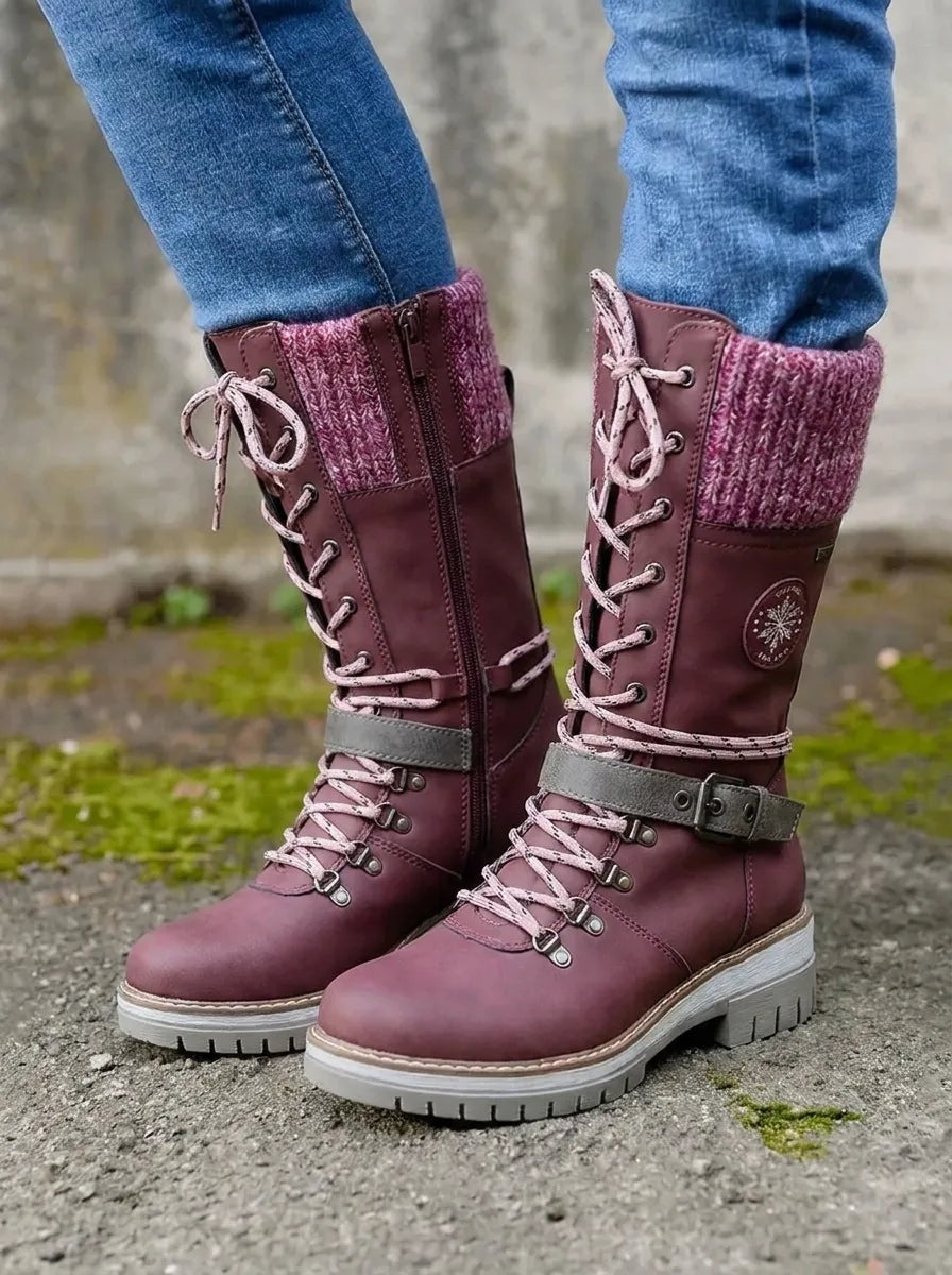 Madalena | Botas Impermeáveis Mulher Cano Alto com Atacadores
