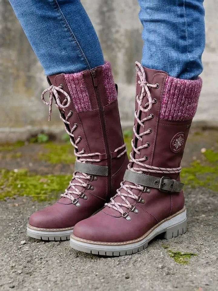 Madalena | Botas Impermeáveis Mulher Cano Alto com Atacadores