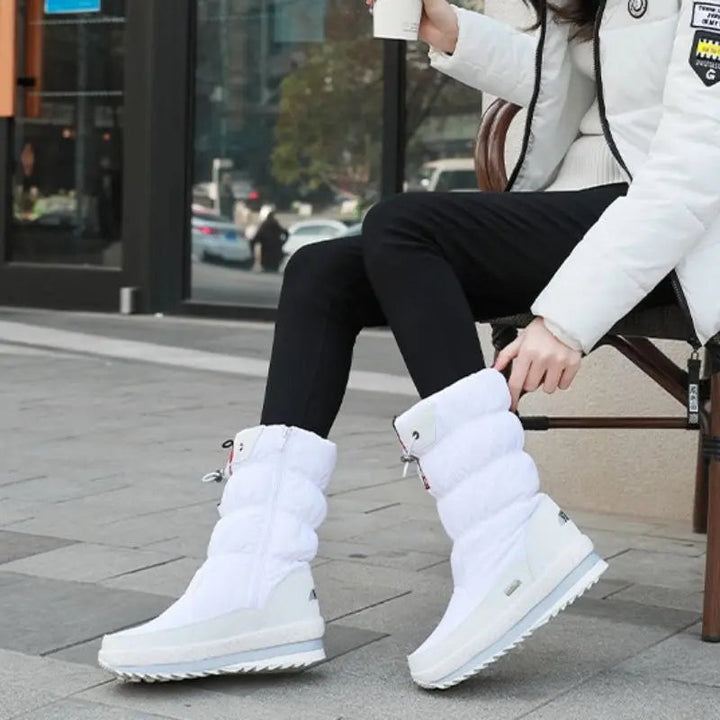 Manuela | Botas de Neve Impermeáveis Mulher Cano Médio Acolchoadas