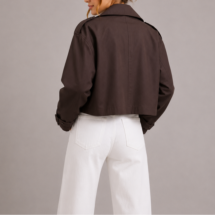 Margarida | Trench Coat Curto Mulher Dupla Botonadura