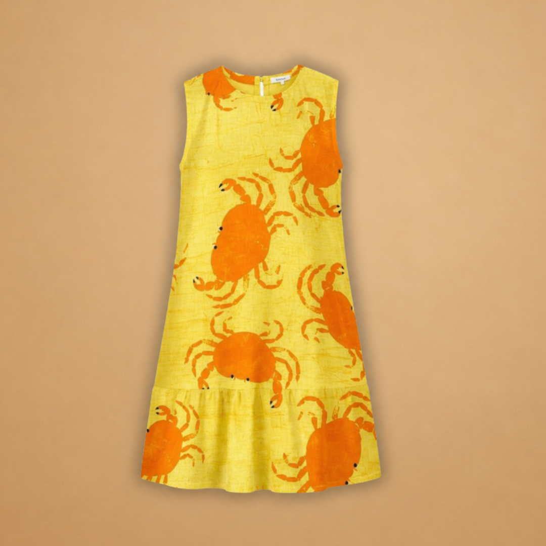 Maria | Vestido de Verão Estampado Mulher Sem Mangas