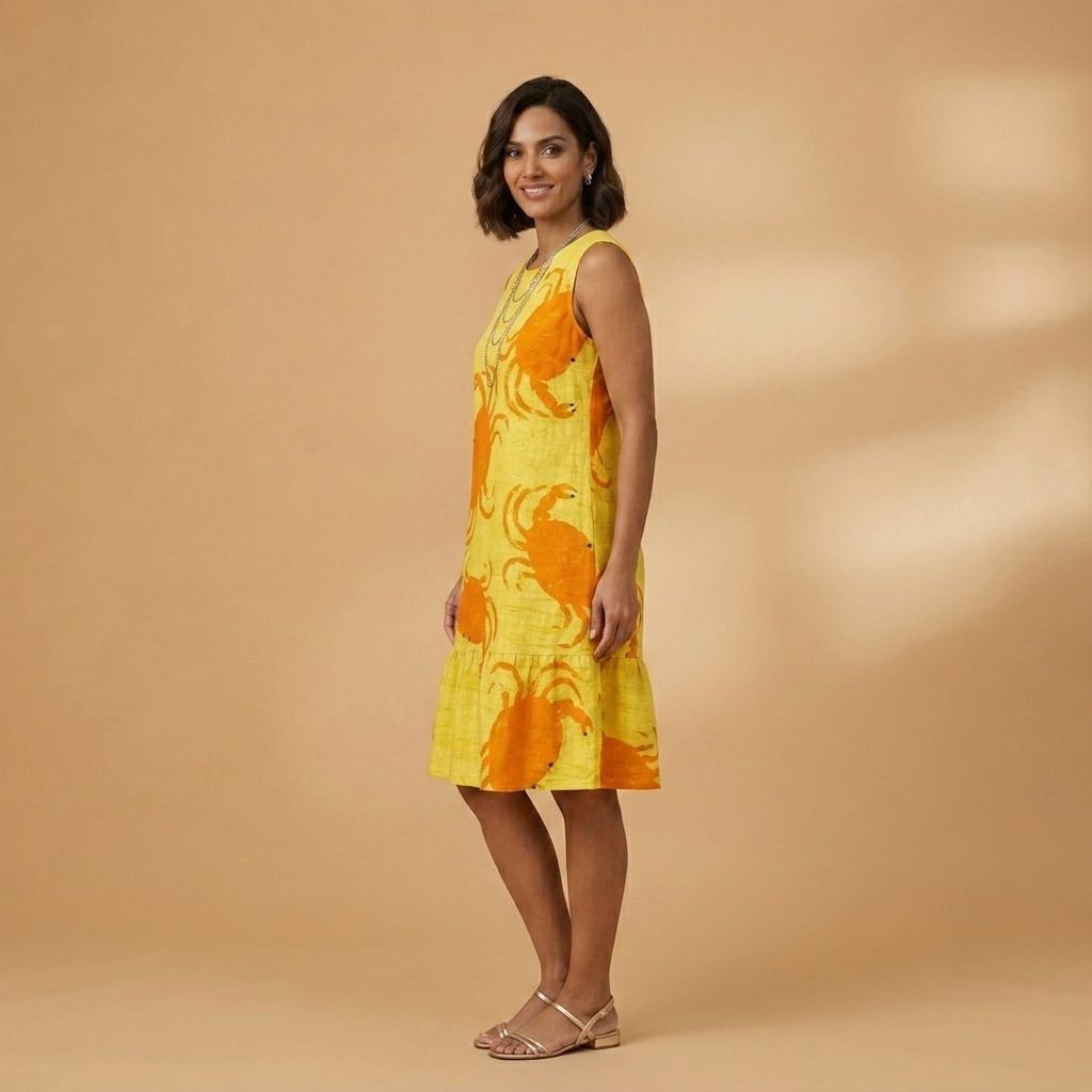Maria | Vestido de Verão Estampado Mulher Sem Mangas