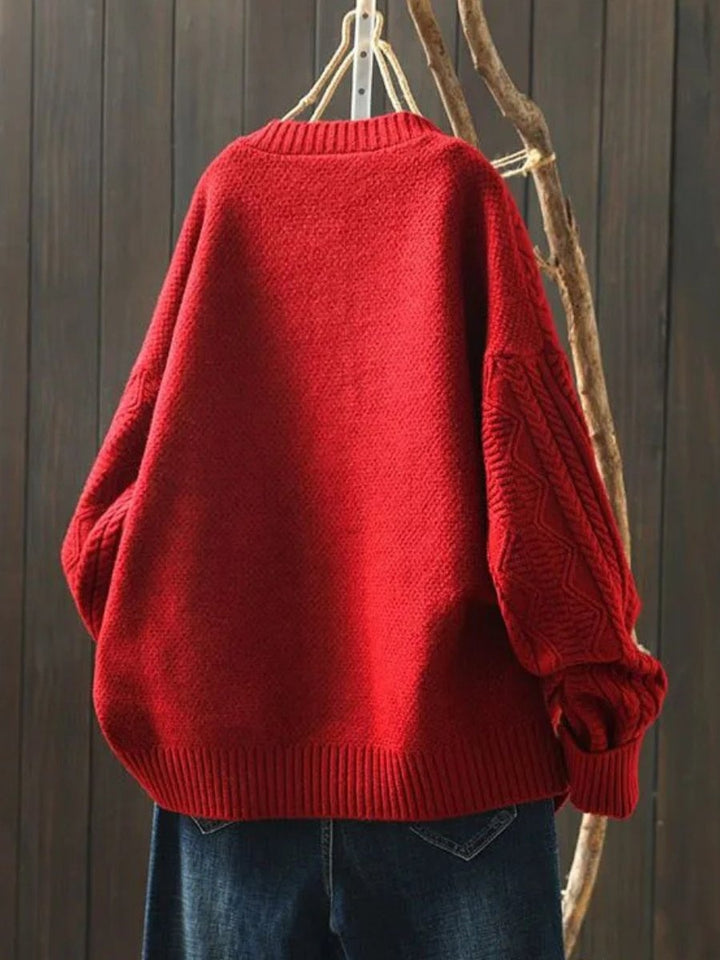 Marta | Casaco de Malha Trança Mulher Oversized Botões