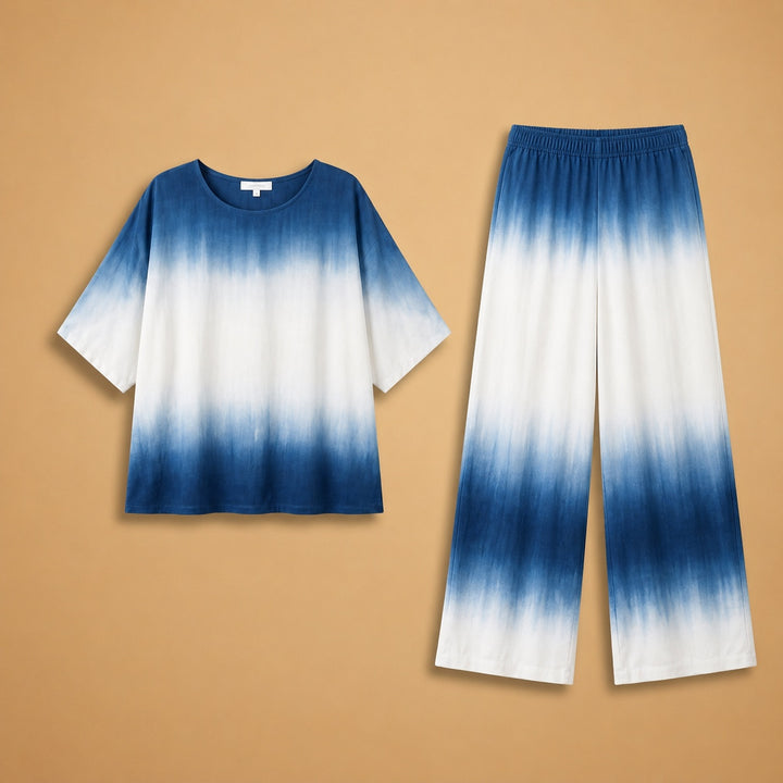 Marta | Conjunto Tie Dye Duas Peças Mulher Manga Larga