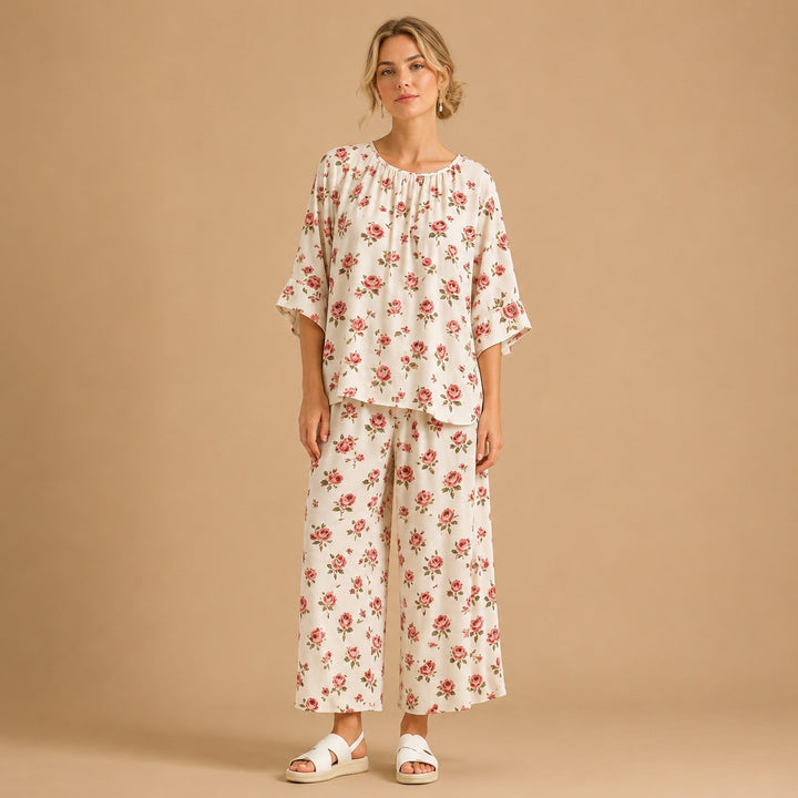 Marta | Conjunto Tie Dye Duas Peças Mulher Manga Larga