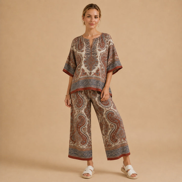 Marta | Conjunto Tie Dye Duas Peças Mulher Manga Larga