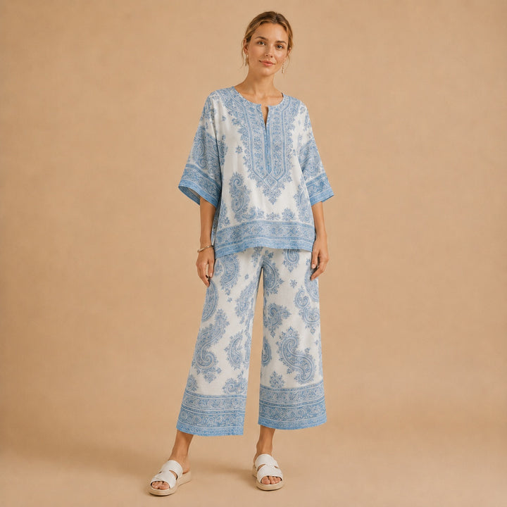 Marta | Conjunto Tie Dye Duas Peças Mulher Manga Larga
