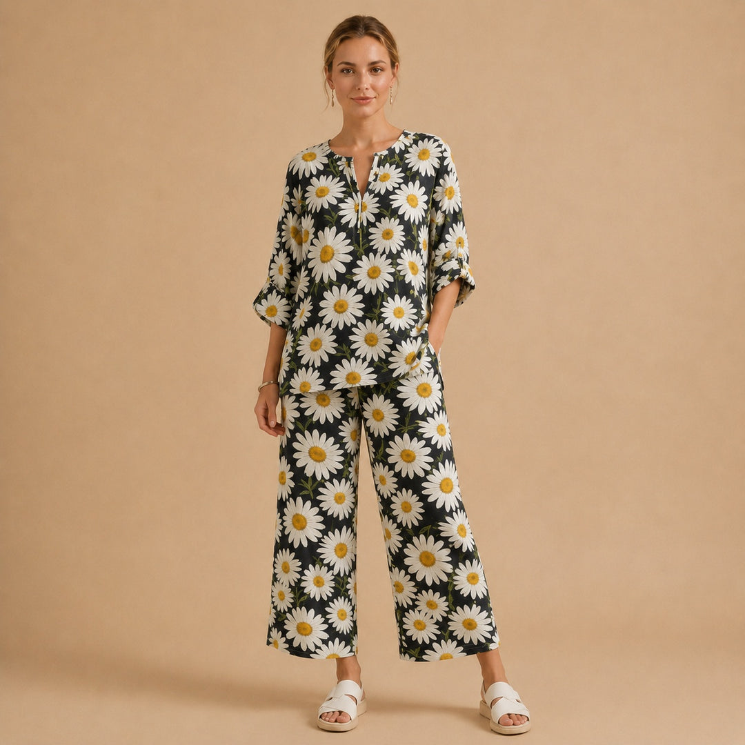 Marta | Conjunto Tie Dye Duas Peças Mulher Manga Larga