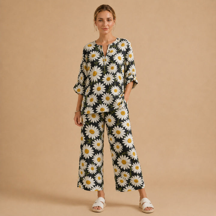 Marta | Conjunto Tie Dye Duas Peças Mulher Manga Larga
