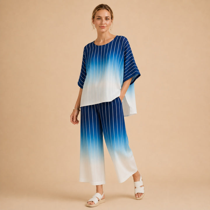 Marta | Conjunto Tie Dye Duas Peças Mulher Manga Larga