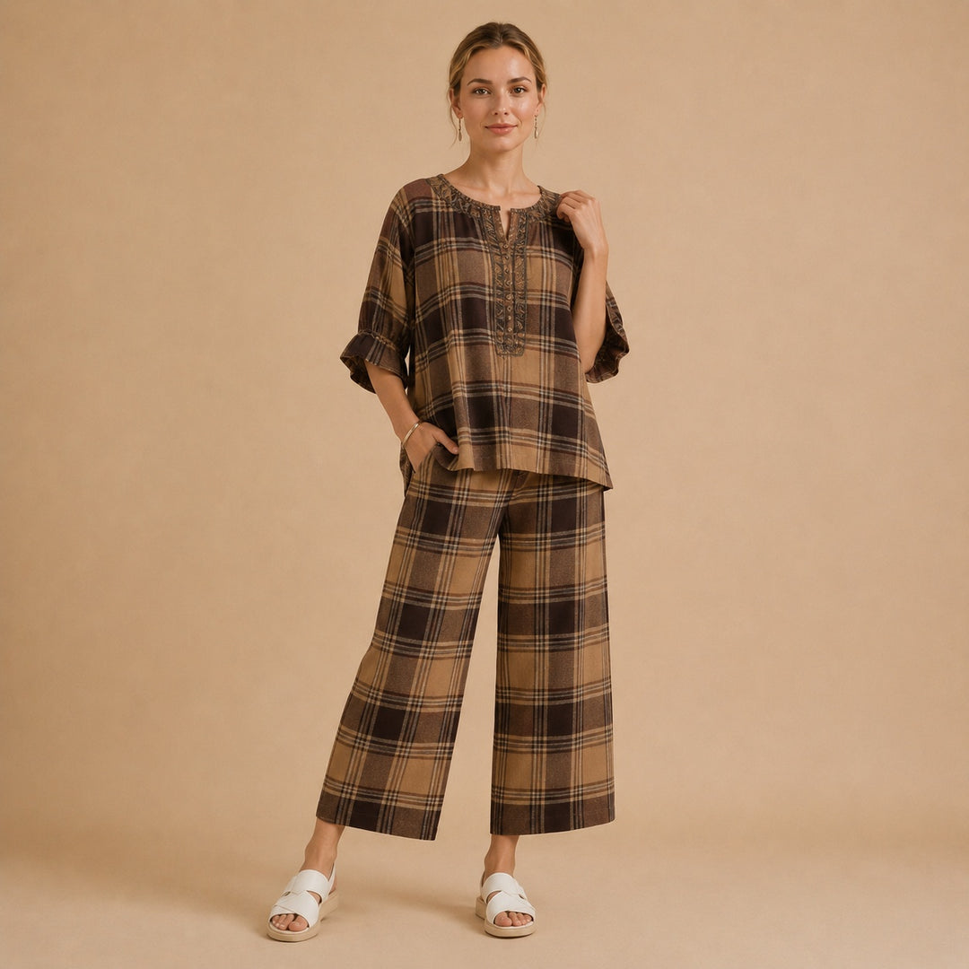 Marta | Conjunto Tie Dye Duas Peças Mulher Manga Larga
