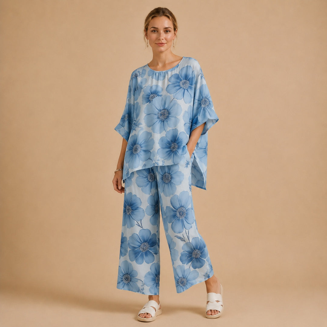 Marta | Conjunto Tie Dye Duas Peças Mulher Manga Larga