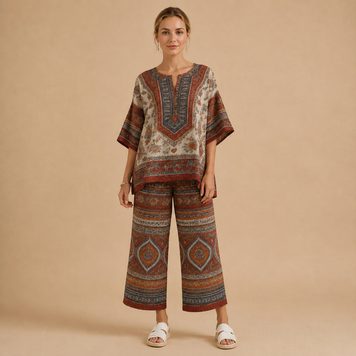 Marta | Conjunto Tie Dye Duas Peças Mulher Manga Larga