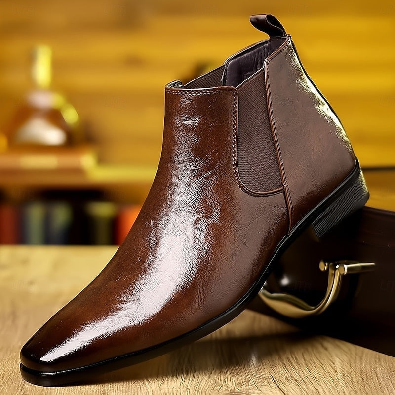 Martim | Chelsea Boots Homem Pele Polida Elástico Lateral