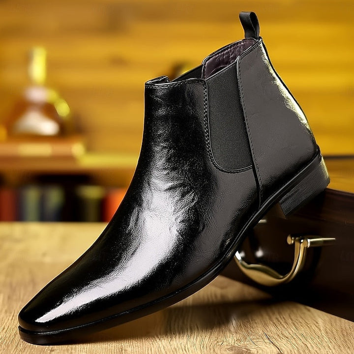 Martim | Chelsea Boots Homem Pele Polida Elástico Lateral