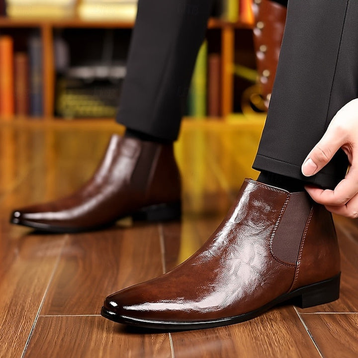 Martim | Chelsea Boots Homem Pele Polida Elástico Lateral