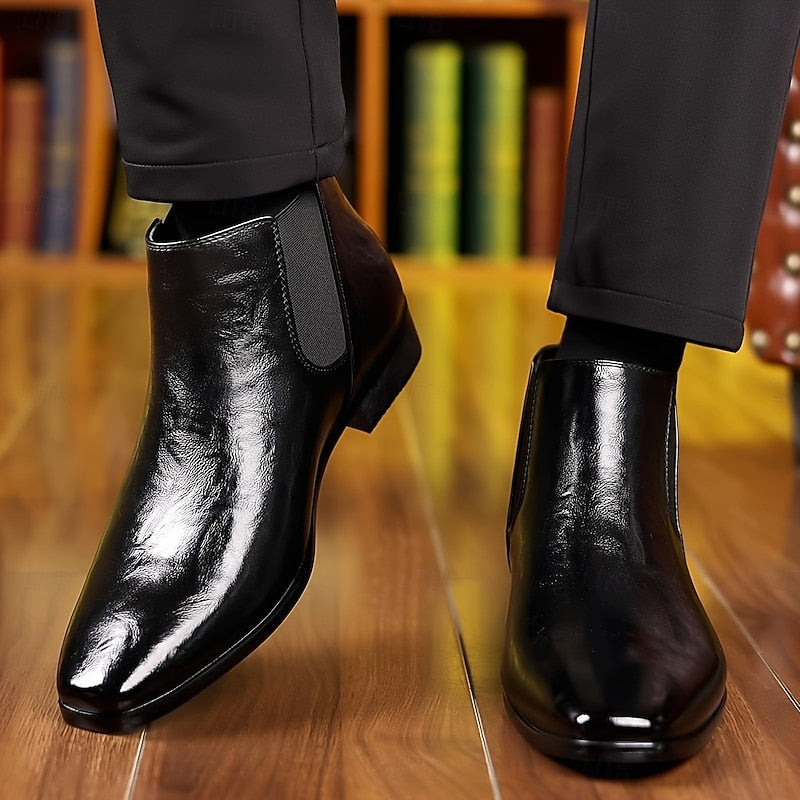 Martim | Chelsea Boots Homem Pele Polida Elástico Lateral
