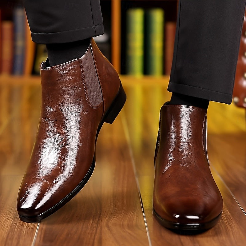 Martim | Chelsea Boots Homem Pele Polida Elástico Lateral