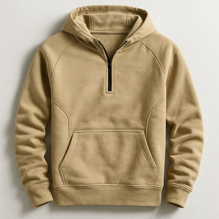 Martim | Hoodie Homem com Capuz Meio-Fecho Bolso Canguru