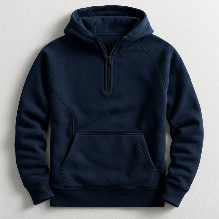 Martim | Hoodie Homem com Capuz Meio-Fecho Bolso Canguru