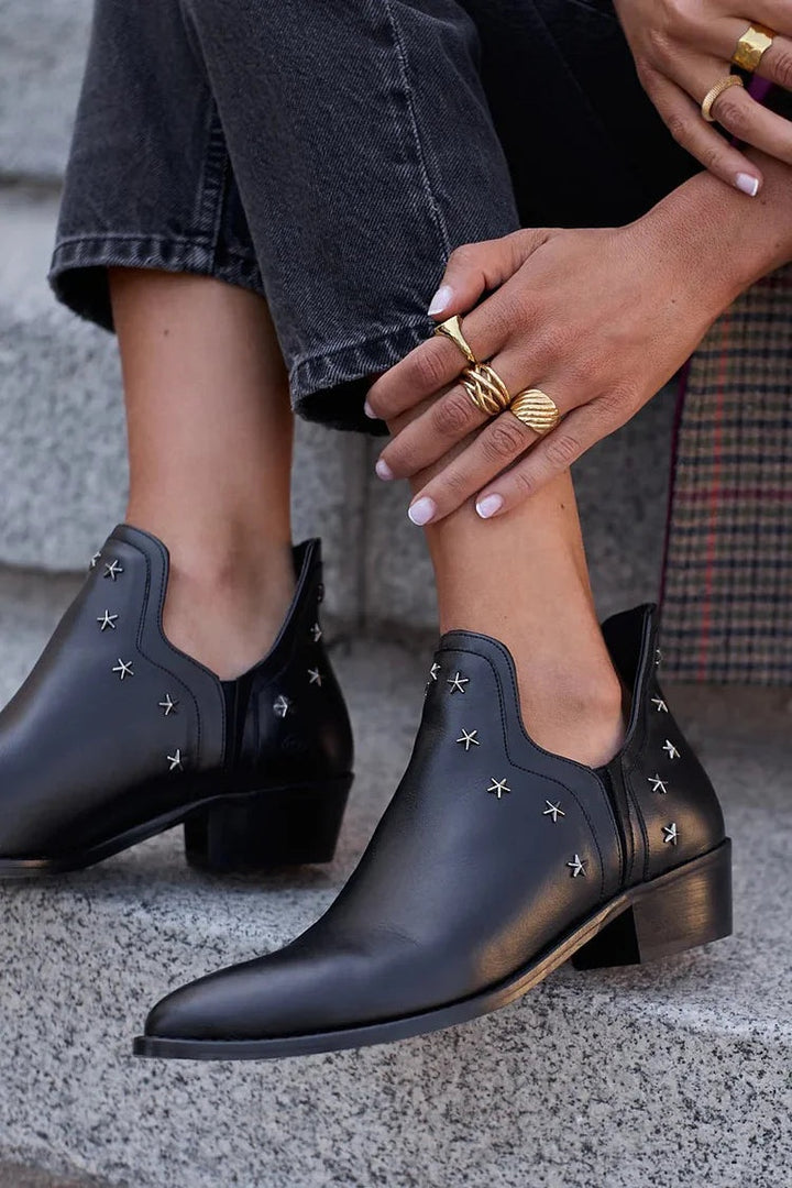 Matilde | Botins Cowboy Mulher Salto Baixo com Estrelas
