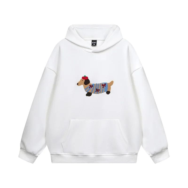 Matilde | Hoodie Oversize com Bordado Mulher Bolso Canguru