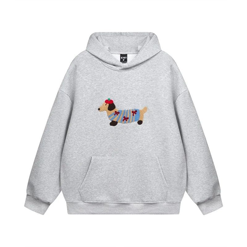 Matilde | Hoodie Oversize com Bordado Mulher Bolso Canguru
