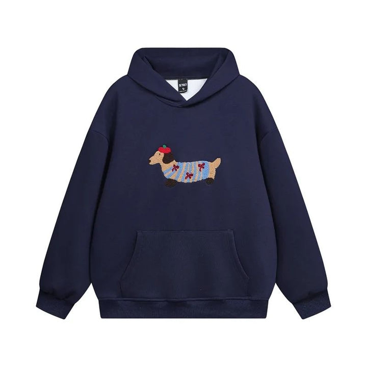 Matilde | Hoodie Oversize com Bordado Mulher Bolso Canguru