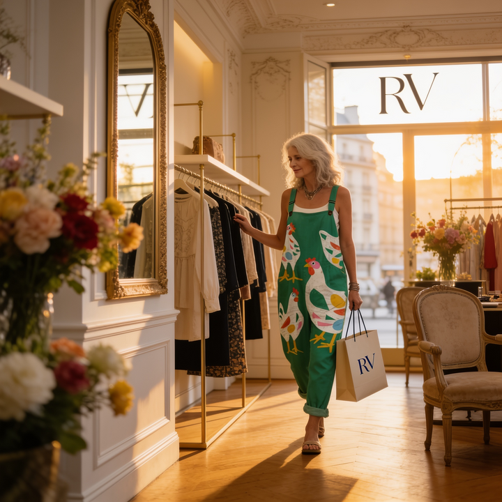 Matilde | Jardineiras Estampado Floral Mulher Perna Larga com Bolsos