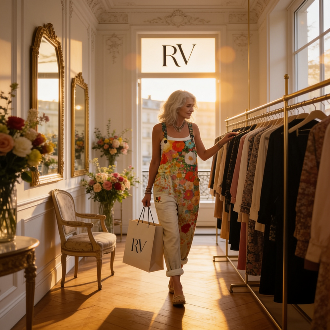 Matilde | Jardineiras Estampado Floral Mulher Perna Larga com Bolsos