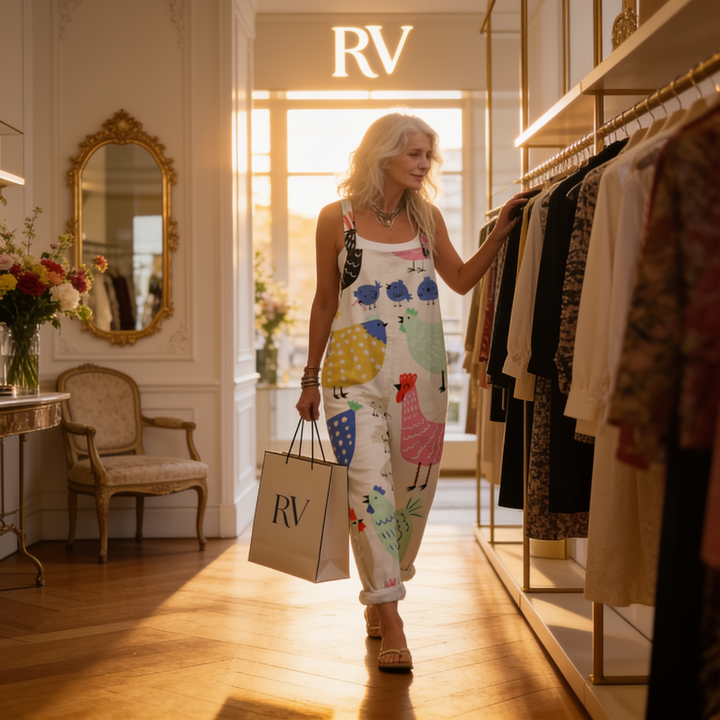 Matilde | Jardineiras Estampado Floral Mulher Perna Larga com Bolsos