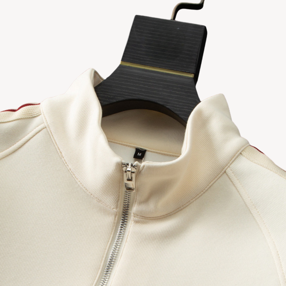 Miguel | Fato de Treino Homem Semi-Zip com Riscas nas Mangas
