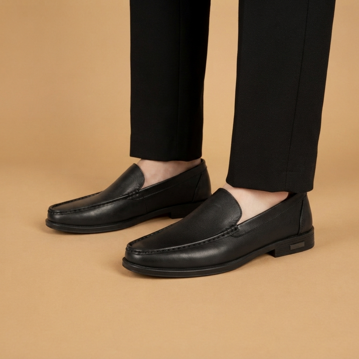 Mocassins de Couro Genuíno Homem Slip-On Elegantes